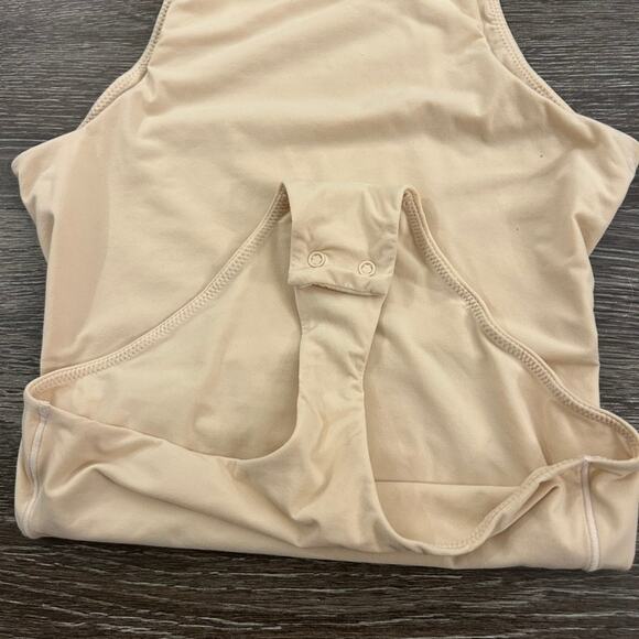 Skims Fits Everybody High Neck Thong Bodysuit Sand Beige Size XS Nude Shapewear - Picture 12 of 14